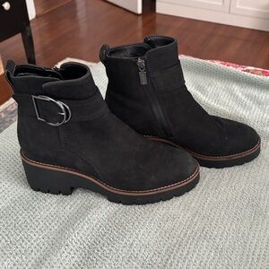 Blondo Black Ankle Boots with Buckle